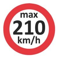 EICHNER 3x 100 Geschwindigkeitsaufkleber »max 210 km/h«