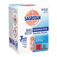 Sagrotan 15er-Pack Desinfektion Feuchte Tücher