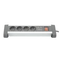 4-fach Steckdosenleiste Digitus DA-70614 mit Schalter schwarz/silberfarben