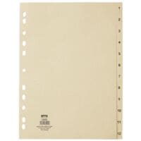 OTTO Office Nature Register, A4, 1-12 12-teilig, chamois, Recycling-Tauenpapier