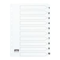 OTTO Office Register, A4, 1-10 10-teilig, weiß, Karton