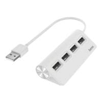 Hama USB-2.0-Hub, 4 Ports, wei