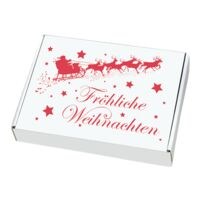 20er-Pack Maxi-Brief Weihnachtskarton mit Druckmotiv »Weihnachtsschlitten« 25 x 17,4 x 5 cm