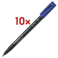 10x STAEDTLER Permanent-Marker Lumocolor® 318 permanent F - Rundspitze, Strichstrke 0,6 mm