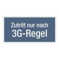 Hinweisschild »3G-Regel« 14,8 x 7,4 cm - 10 Stück