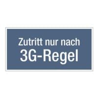 Hinweisschild »3G-Regel« 29,7 x 14,8 cm - 10 Stück