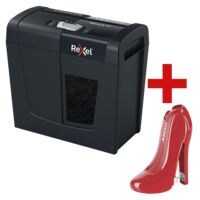 Aktenvernichter Rexel Secure X6, Sicherheitsstufe 4, Partikelschnitt (4 x 40 mm), bis 6 Blatt inkl. Heftgerät »High-Heel« rot