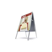 Showdown Displays Kundenstopper 50 x 70 cm Standard Rundecken Innenbereich silber