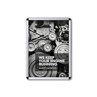 Showdown Displays Klapprahmen 50 x 70 cm Rundecken 32 mm Profil silber