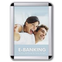 Showdown Displays Klapprahmen A3 Rundecken 32 mm Profil silber