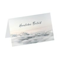 Trauerkarte LUMA KARTENEDITION Wolken, Sonderformat, mit Umschlag, 6 Stck