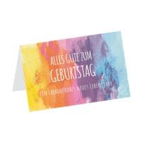 Geburtstagskarte LUMA KARTENEDITION Farbenfroh, Sonderformat, mit Umschlag, 6 Stück