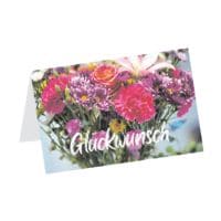 Glückwunschkarte LUMA KARTENEDITION Blumenstrauß, Sonderformat, mit Umschlag, 6 Stück