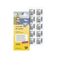 2,75 € Markenset Leuchtfederstift Deutsche Post, 10x Briefmarke selbstklebend