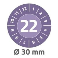 Avery Zweckform Prüfplaketten mit Jahreszahl (2022) violett