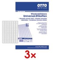 OTTO Office 3x 4725er-Set Universal-Klebeetiketten 25,4 x 10 mm
