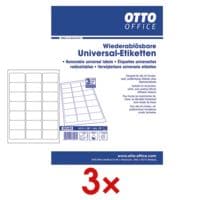 OTTO Office 3x 525er-Set Universal-Klebeetiketten 63,5 x 38,1 mm
