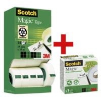 Scotch Klebeband Magic Tape 810, transparent/hitzebestndig, 14 Stck, 19 mm/33 m inkl. Klebefilm Magic Tape - A greener Choice