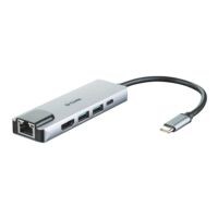 Dlink 5-In-1 USB-C Hub DUB-M520 mit HDMI/Ethernet und USB-C Ladeanschluss