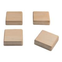 Sigel 4er-Pack Holz-Magnete quadratisch 33 x 33 x 9 mm