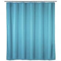Wenko Anti-Schimmel Duschvorhang blaue einfarbig Textil 180 cm x 200 cm
