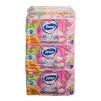 Zewa Toilettenpapier Ultra Soft 4-lagig, weiß, rosa - 72 Rollen (9 Pack à 8 Rollen)