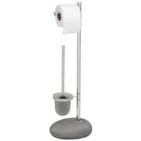 Wenko Stand WC-Garnitur Pebble Stone Grey