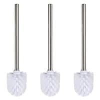 Wenko 3er-Pack WC-Bürste mit Edelstahlstiel weiß Ø 8 x 35 cm
