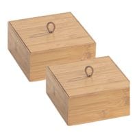 Wenko 2er-Pack Bambus Box »Terra M« mit Deckel