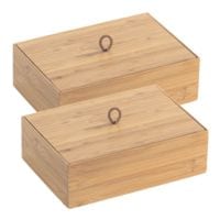Wenko 2er-Pack Bambus Box »Terra L« mit Deckel