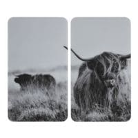 Wenko 2er-Set Herdabdeckplatte Universal Highland Cattle
