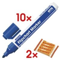 OTTO Office 10x Flipchart Marker inkl. 2x Kaubonbons Karamell Riesen