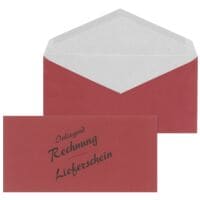 Mailmedia Briefhllen DIN Lang Lieferschein/Rechnung 1000 Stck - rot