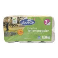 alouette Toilettenpapier Recycling 3-lagig, naturwei - 16 Rollen (1 Pack  16 Rollen)