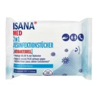 ISANA MED 2-in-1 Desinfektionstcher Antibakteriell - 15 Tcher