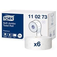 Tork Toilettenpapier Jumbo-Rollen Premium T1 2-lagig, wei - 6 Rollen  1800 Blatt (360 m)