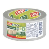 Packband tesa Eco & Ultra Strong ecoLogo® transparent, 50 mm breit, 66 Meter lang - sehr leise abrollbar