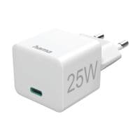 Hama Mini-Schnellladegert USB-C PD / Quick Charge 25 W wei