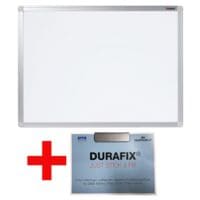 Dahle Whiteboard Basic Board lackiert, 60x45 cm inkl. Zettelclip Durafix® Clip 60 mm und Werbekarte