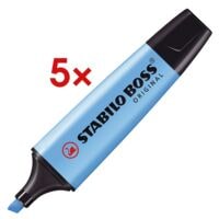 5x STABILO Textmarker BOSS® Original, nachfllbar, Keilspitze
