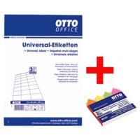 OTTO Office 2400er-Pack Universal Klebeetiketten - universal ohne Rand inkl. Pagemarker Pfeil 43 x 11 mm