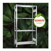 SCHULTE Lagertechnik Fachbodenregal MULTIplus150 Green 106 / 43,6 / 200 cm 4 Bden Grundregal verzinkt