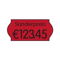 36er-Pack Preisauszeichnungsetiketten Sonderpreis 22 x 12 mm leuchtrot permanent (je 1500 Stck)