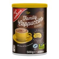 Gut und Gnstig Family Cappuccino Schoko Instant Kaffee-Spezialitt (40 Portionen)