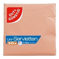Gut und Gnstig Servietten 3-lagig unifarben 30 Stck 33x33 cm