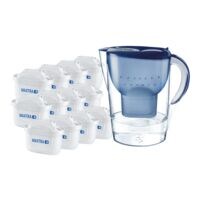 BRITA Tischwasserfilter »Marella« blau 2,4 Liter mit 12er-Pack MAXTRA+