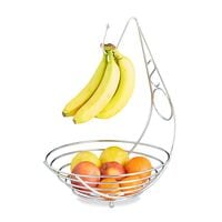 relaxdays Obstschale mit Bananenhalter