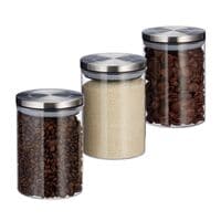 relaxdays Vorratsglas 3er Set je 600 ml
