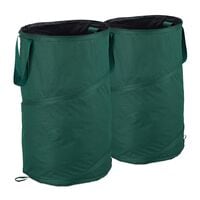 relaxdays 2-er Set Laubsack selbstaufstellend 120 l grn