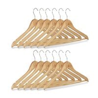 relaxdays Ahornholz-Kleiderbgel 12er-Pack